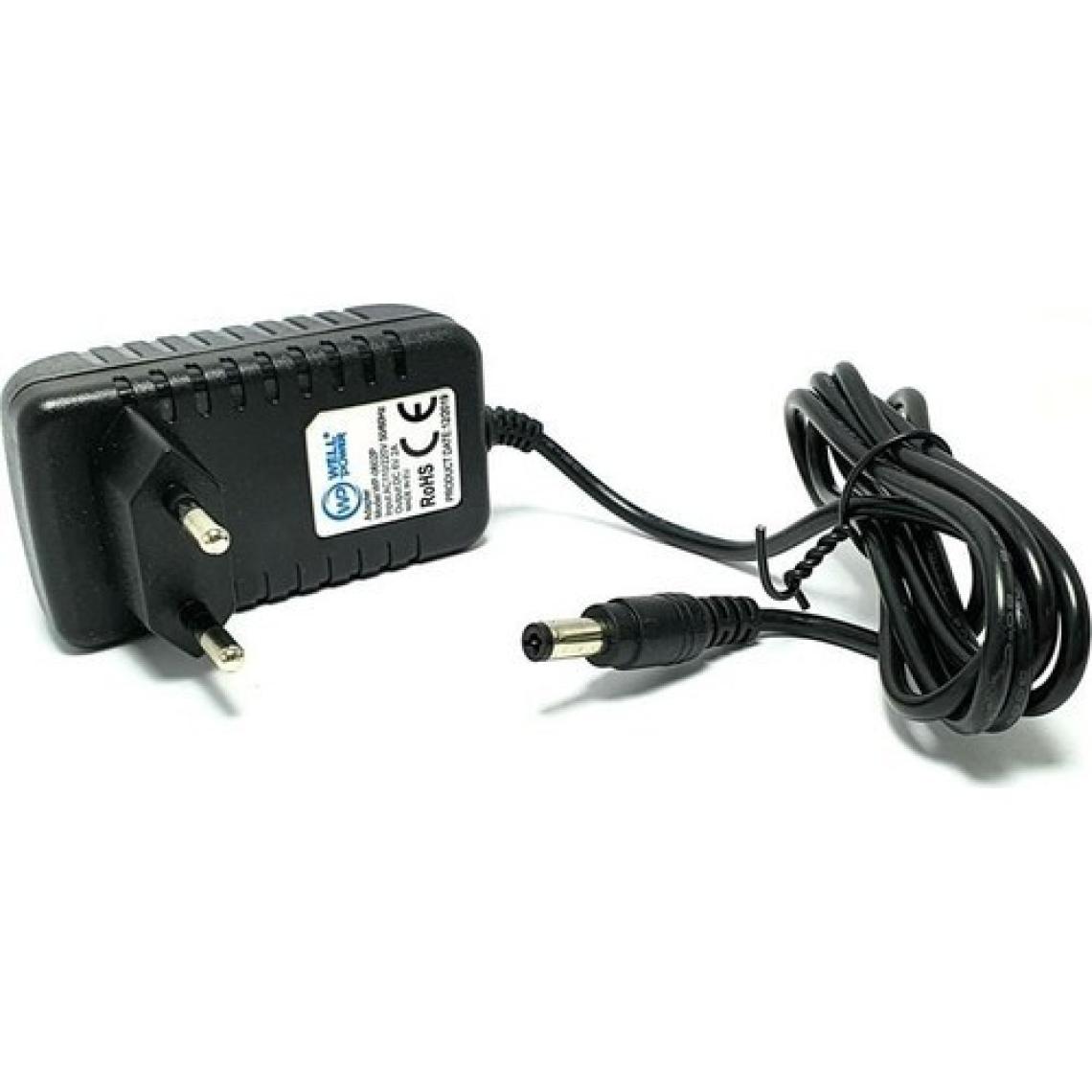 Wellpower 6V 2A Adaptör  6 Volt 2 Amper 5.5 x 2.5 mm Jak Fişli  Plastik Kasa Adaptör  Wellpower WP-0602P