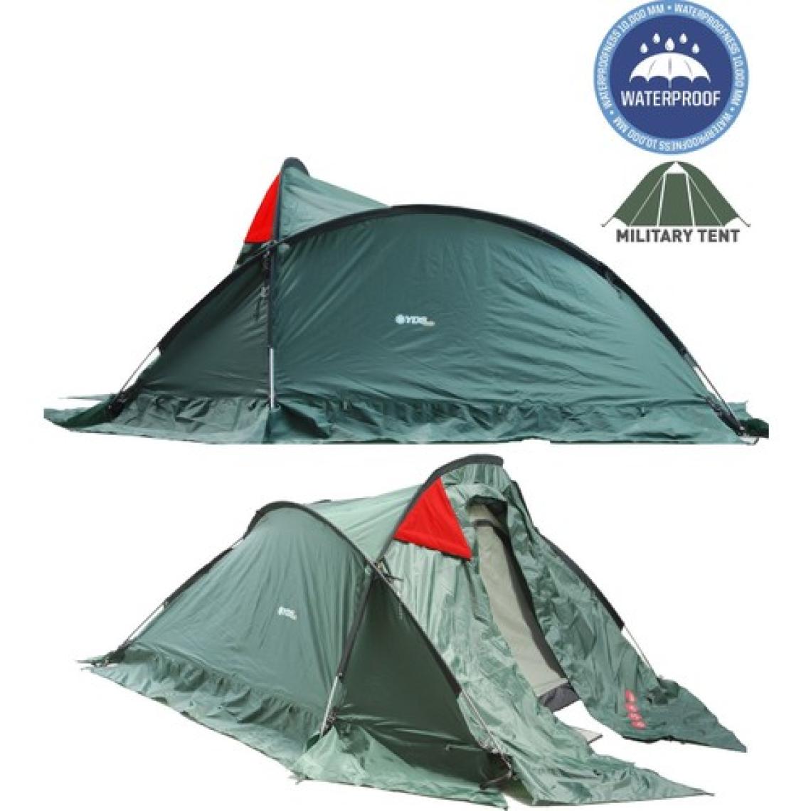 YDS WATERPROOF MILITARY TENT/ÇADIR -HAKİ-KIRMIZI