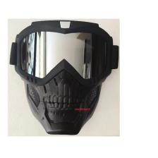 Motoanl Cross Motosiklet Bisiklet Gözlüğü Açık Kask Maskesi Süngerli Bant Lastikli Jet Maske Şeffaf Camlı