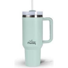 Any Morning Vaha 1200 ml Termos Mug – 3 Aşamalı Çevirmeli Kapak, Gri