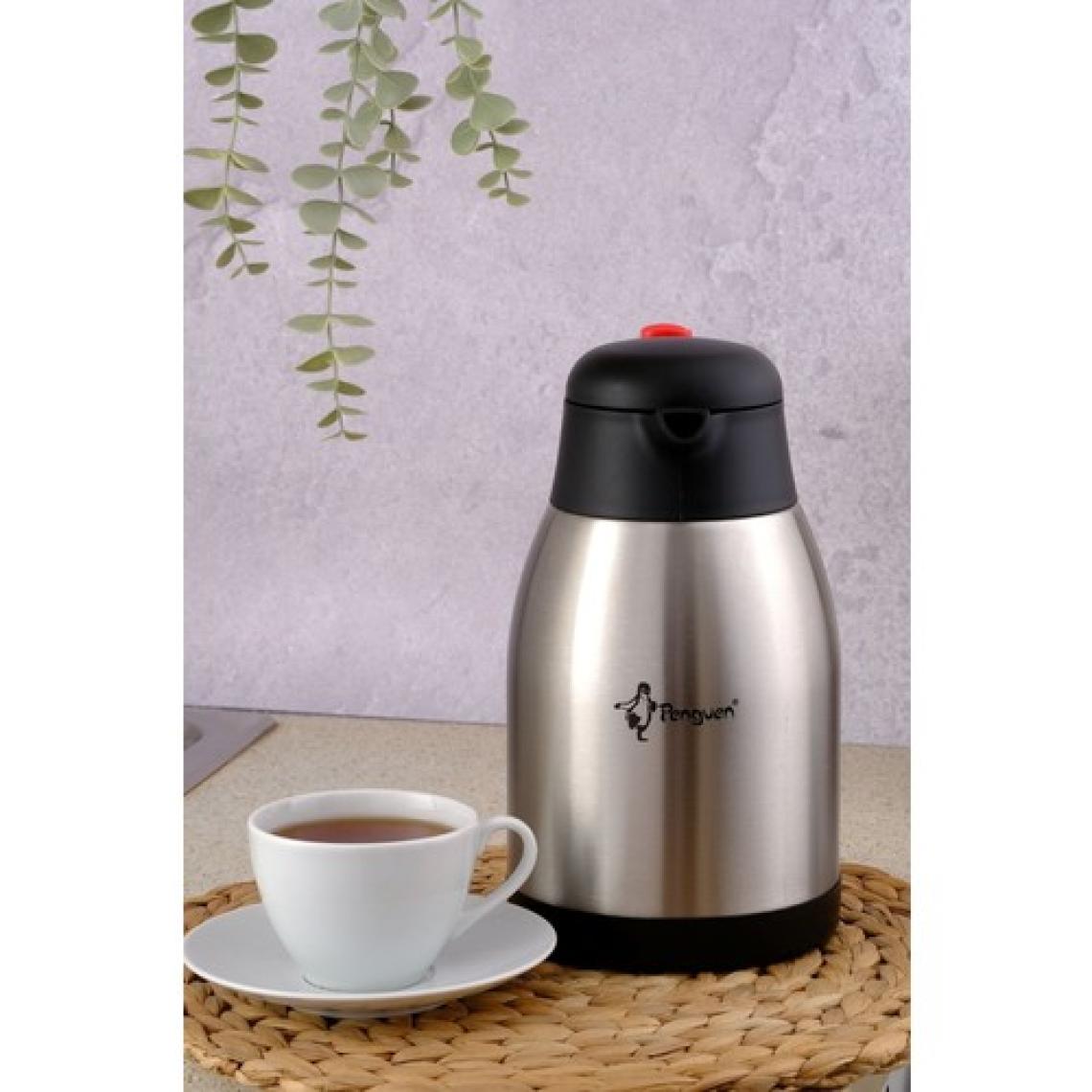 Penguen 1200P Paslanmaz Çelik Çay Termosu 2 Litre | 12-24 Saat Soğuk, 8-12 Saat Sıcak Tutma