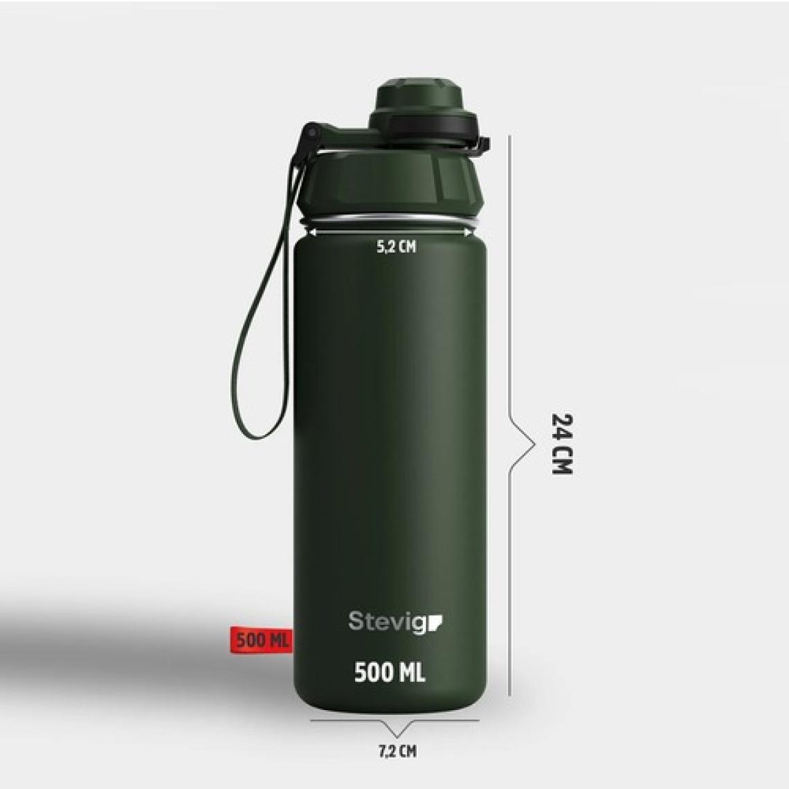 Stevig 1 Hand Leak-Proof Sızdırmaz Çelik Termos 500 ml Green ST-208