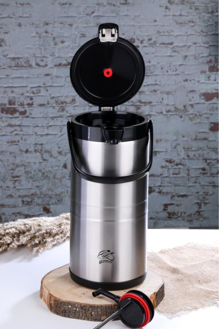Cooker CKR-2009 Mor 4.5 lt Pompalı Çelik Termos