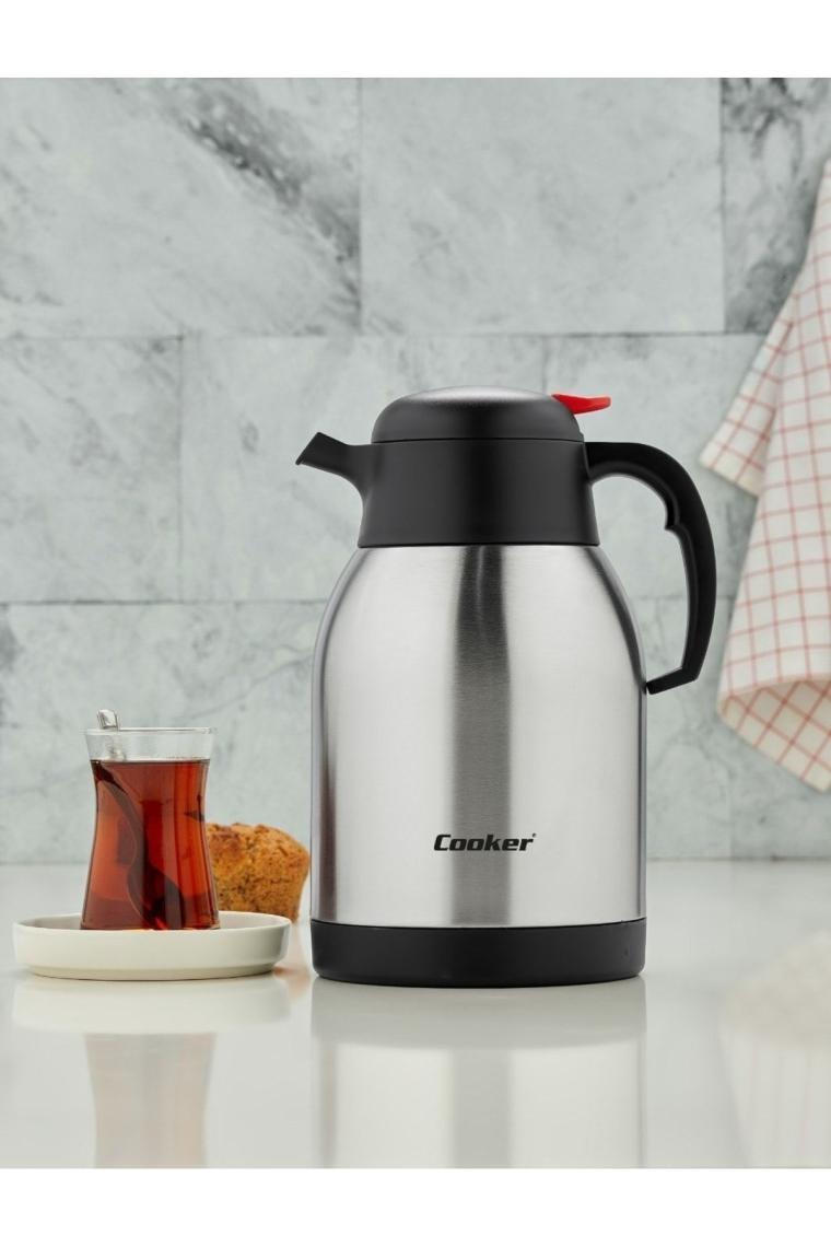2 Litre Çift Kat Paslanmaz Çelik Termos Ckr2005 ( Piknik Kamp Outdoor Ofis Otel Kafe Okul )