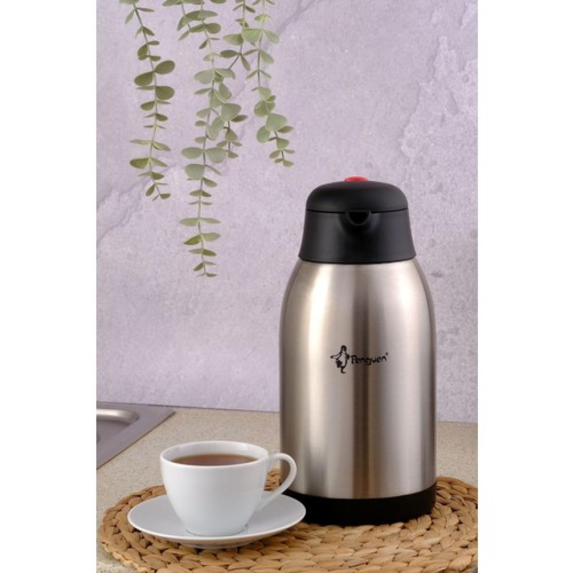 Penguen 1250P Paslanmaz Çelik Çay Termosu 2.5 Litre | 12-24 Saat Soğuk, 8-12 Saat Sıcak Tutma | Paslanmaz Çelik