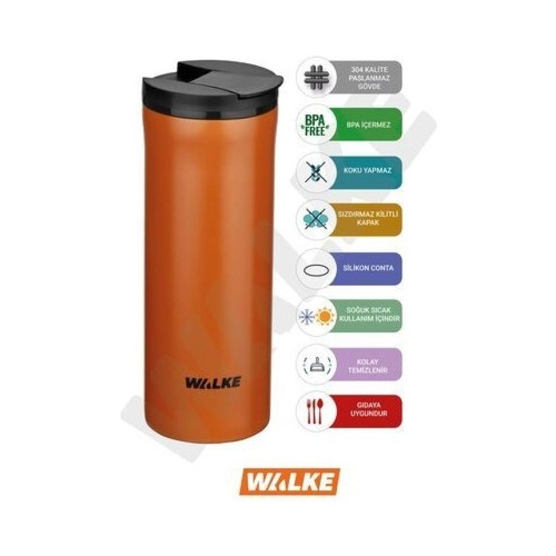 Walke Çitf Katmanlı Paslanmaz Çelik Termos Bardak ( Kahve Çay Termosu ) 400 ml Luxury