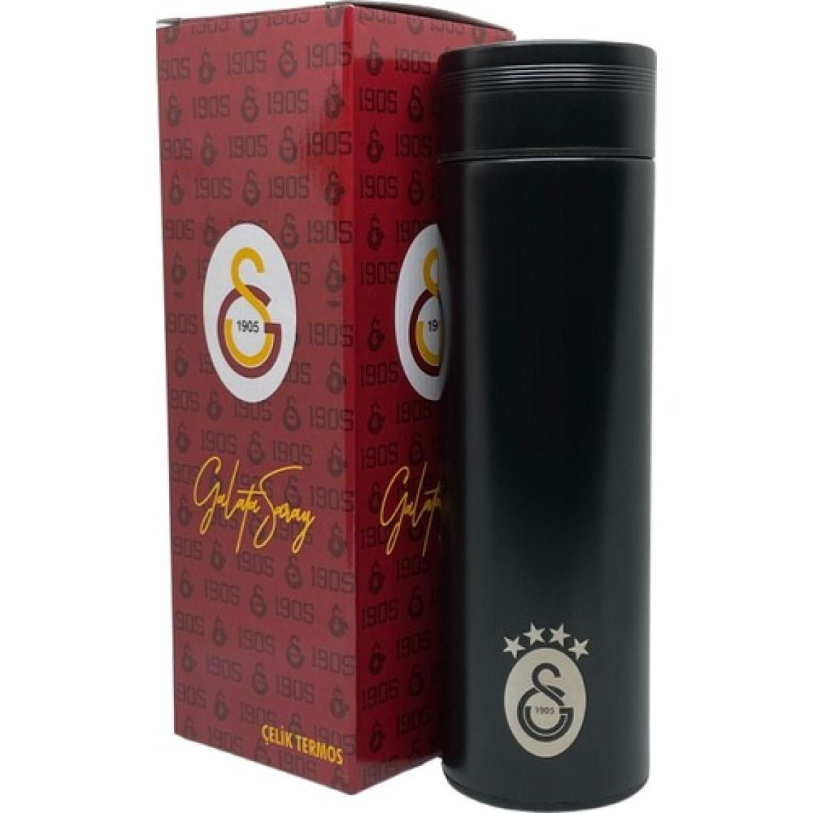 Galatasaray 500ML Lisanslı Çift Katlı Paslanmaz Çelik Termos 8 Saat Sıcak Soğuk Hediye Kutulu Siyah