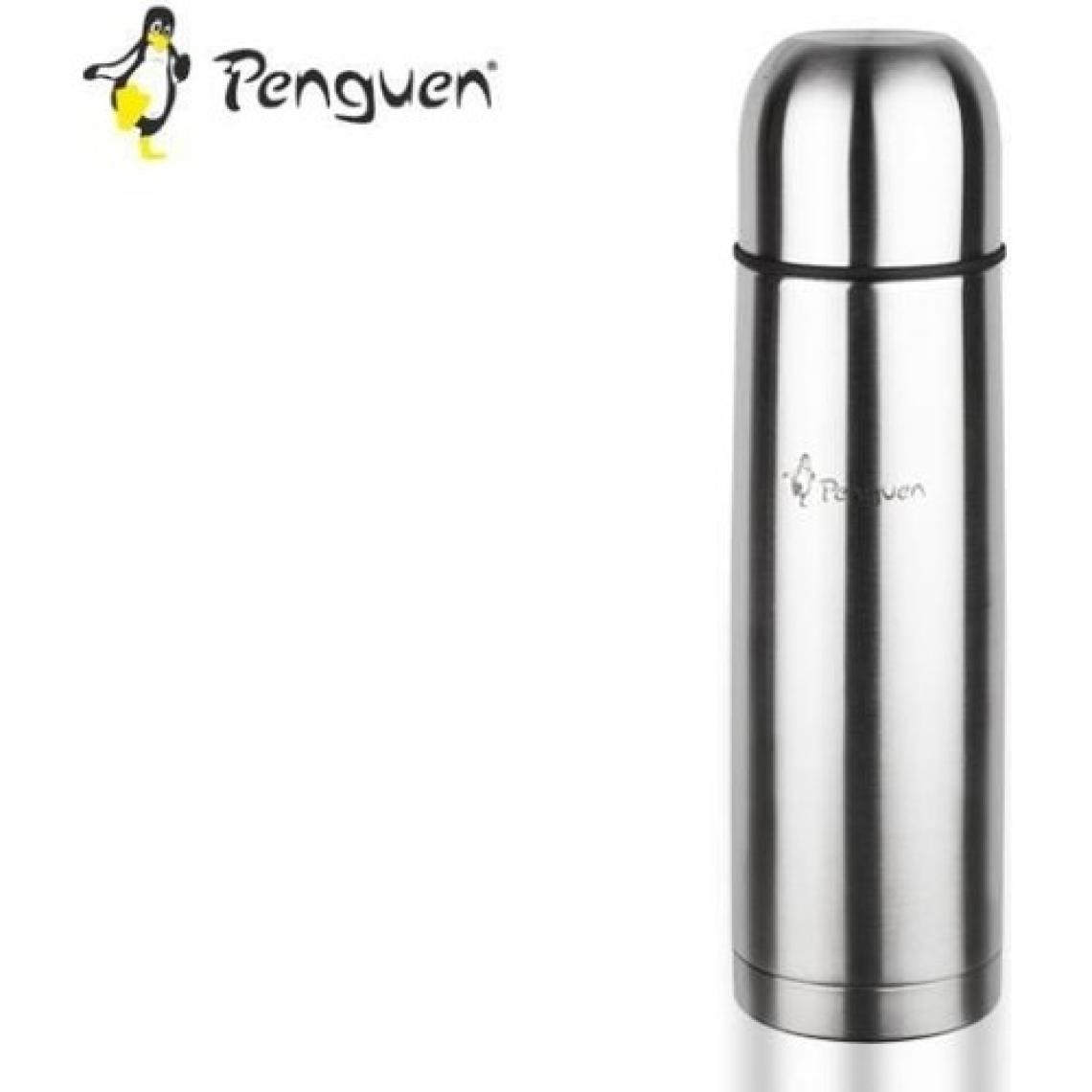 Penguen 1100 Çift Katlı Kapaklı Çelik Termos 1 Litre Inox