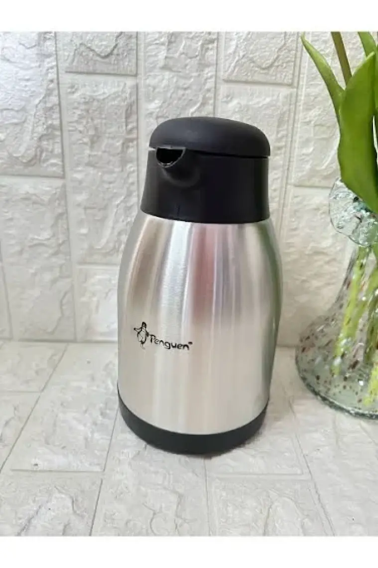 2 Litre Paslanmaz Çelik Çay Termosu Çift Kat Çelik - 1200p