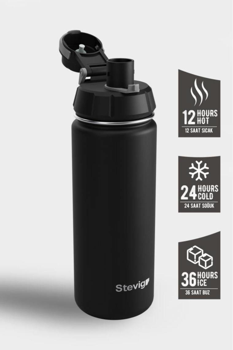 Stevig 1 Hand Leak-Proof Sızdırmaz Çelik Termos 500 ml Green ST-208