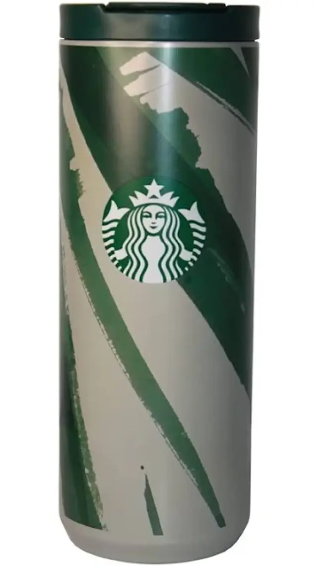 Starbucks® Klasik Seri Termos - Gri-Yeşil Renkli 473 ml