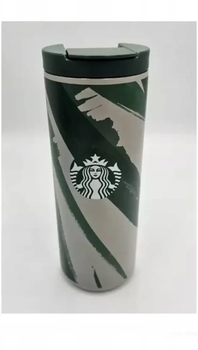Starbucks® Klasik Seri Termos - Gri-Yeşil Renkli 473 ml