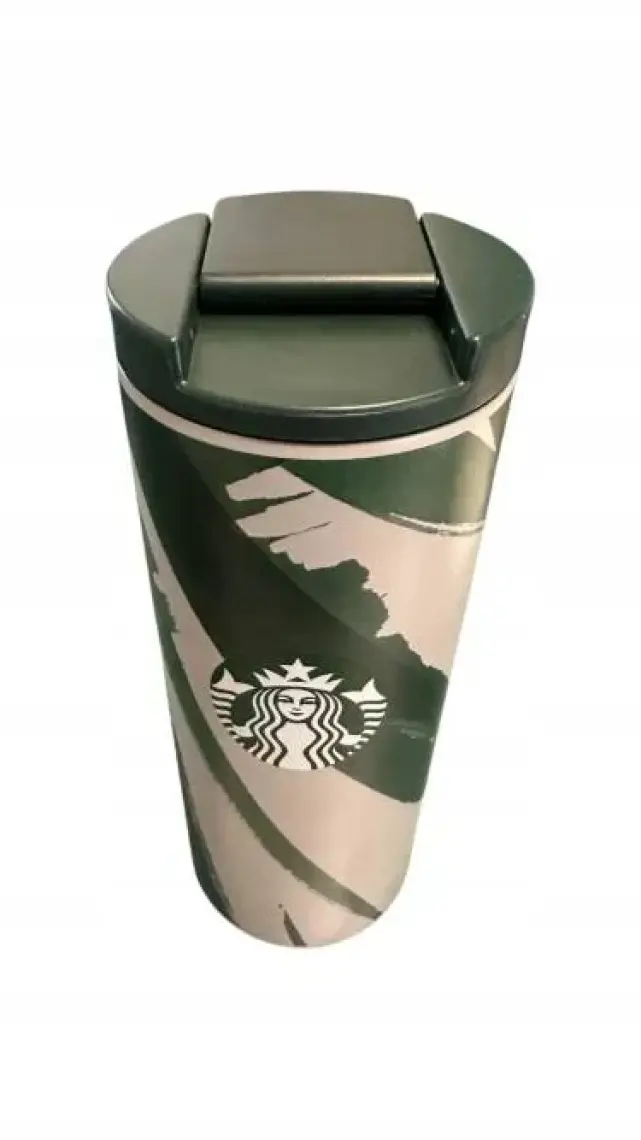 Starbucks® Klasik Seri Termos - Gri-Yeşil Renkli 473 ml
