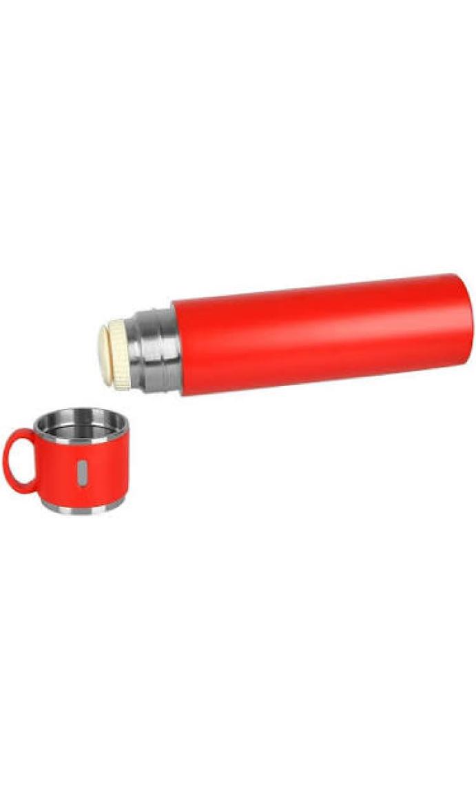 Sedef Silver Çelik Termos Bardak 580 ml Bardaklı Thermos Mug Kupa Araç Termos Coffee Cup SDF526 Tea Cups