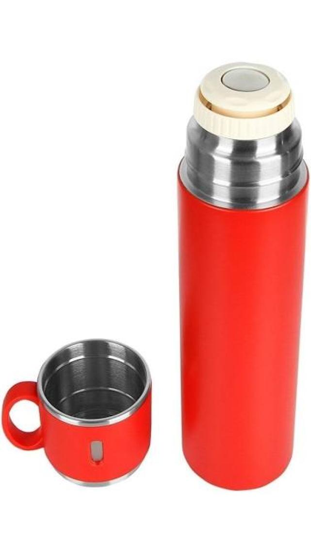 Sedef Silver Çelik Termos Bardak 580 ml Bardaklı Thermos Mug Kupa Araç Termos Coffee Cup SDF526 Tea Cups