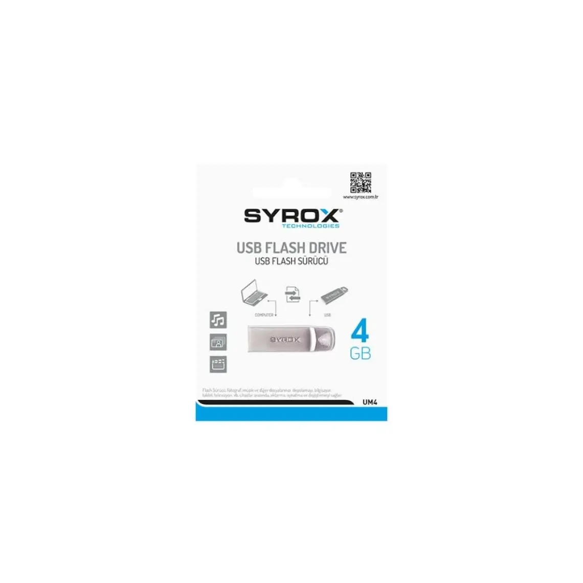Syrox 4Gb Metal Usb Bellek