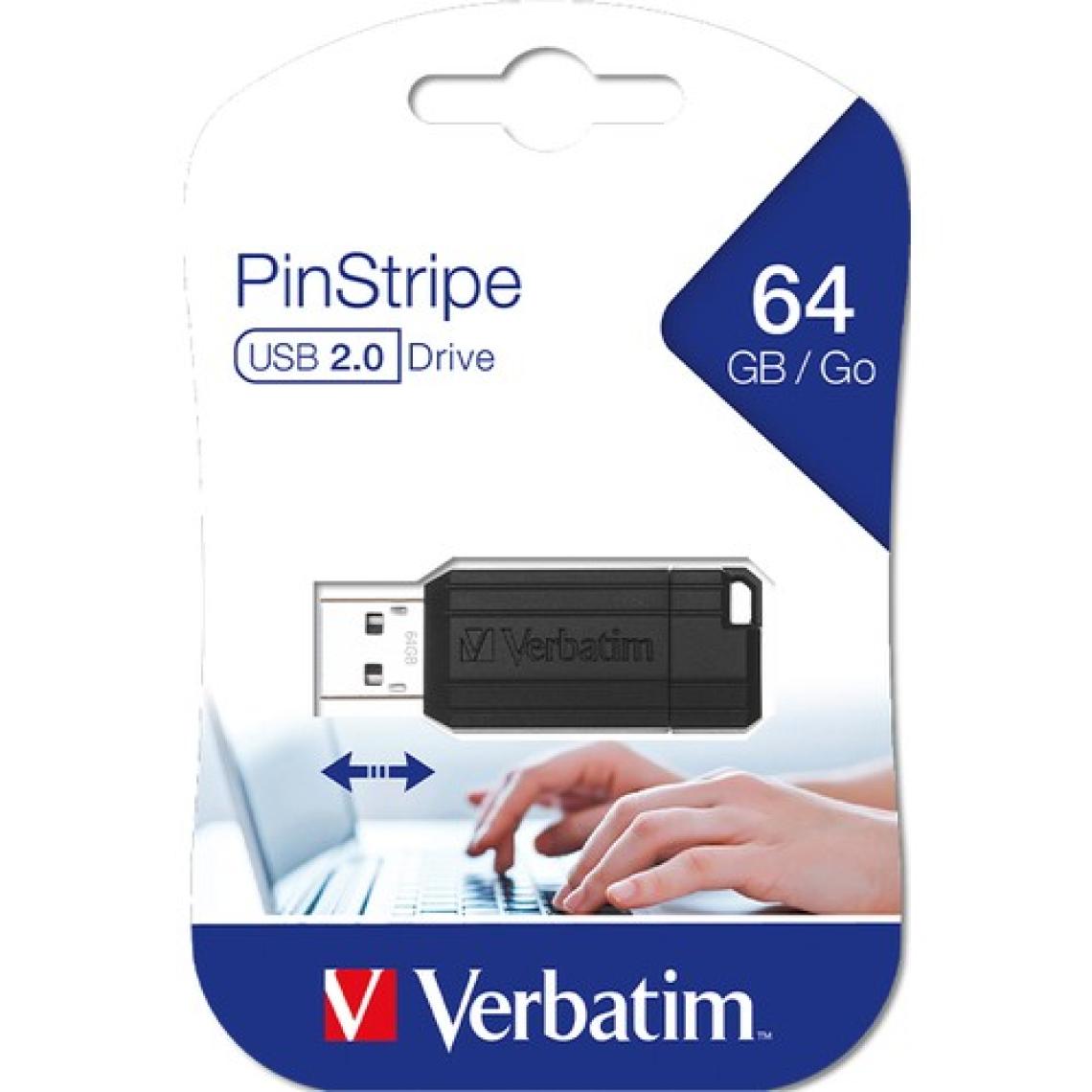 Verbatim Pinstripe 49065 64 GB Flash Bellek