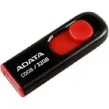 Adata C008 32GB USB2.0 Siyah-Kırmızı USB Bellek AC008-32G-RKD