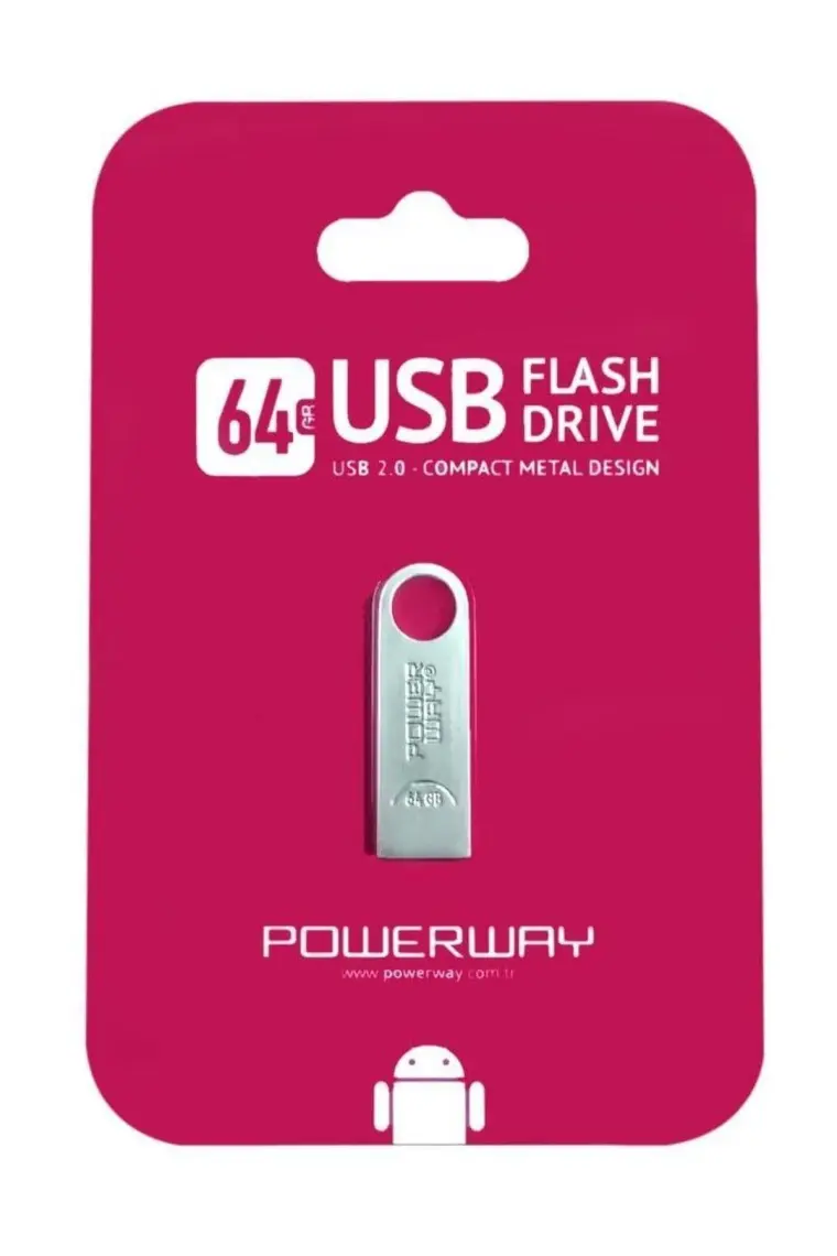 Powerway  64 GB Metal Flash Bellek Metal Tasarım Usb Bellek The Latest Tecnology Chipset Data Traveler