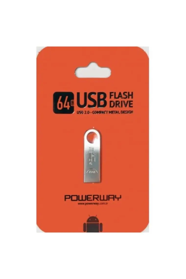 Powerway  64 GB Metal Flash Bellek Metal Tasarım Usb Bellek The Latest Tecnology Chipset Data Traveler