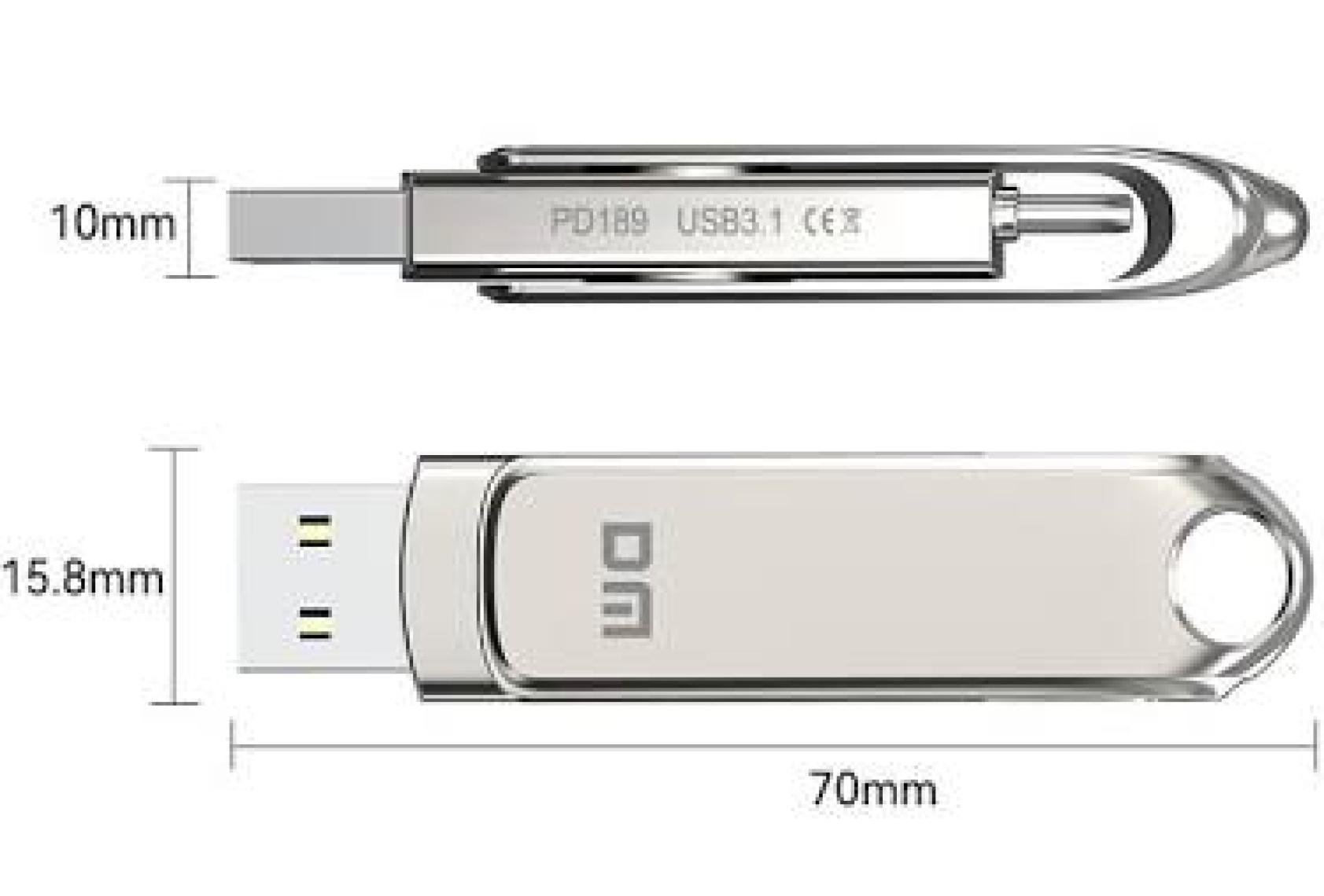 Dm PD189 Metal Type-C USB 3.1 Flash Bellek 32GB