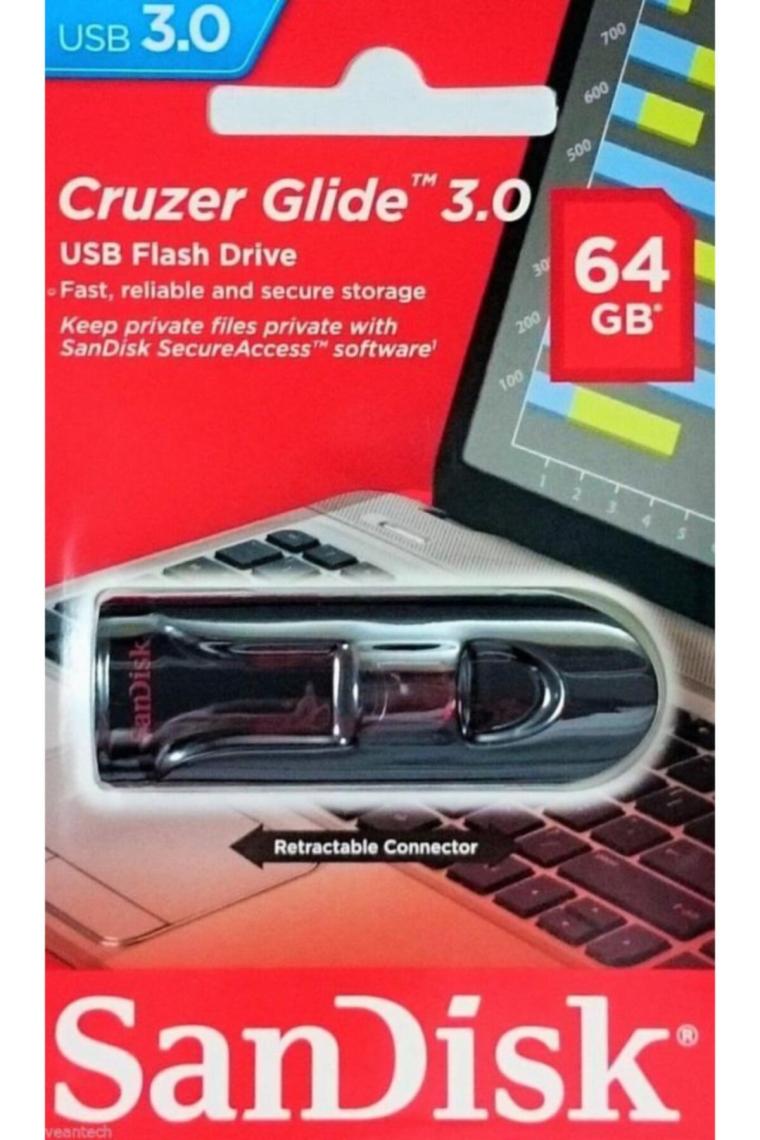 SanDisk Cruzer Glide SDCZ600-064G-G35 64 GB Flash Bellek