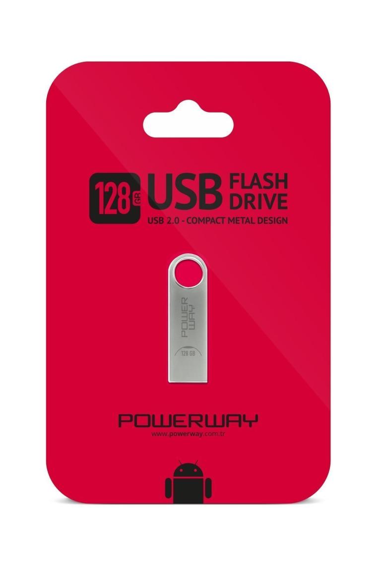 Powerway  128 GB Metal Flash Bellek Metal Tasarım Usb Bellek The Latest Tecnology Chipset Data Traveler