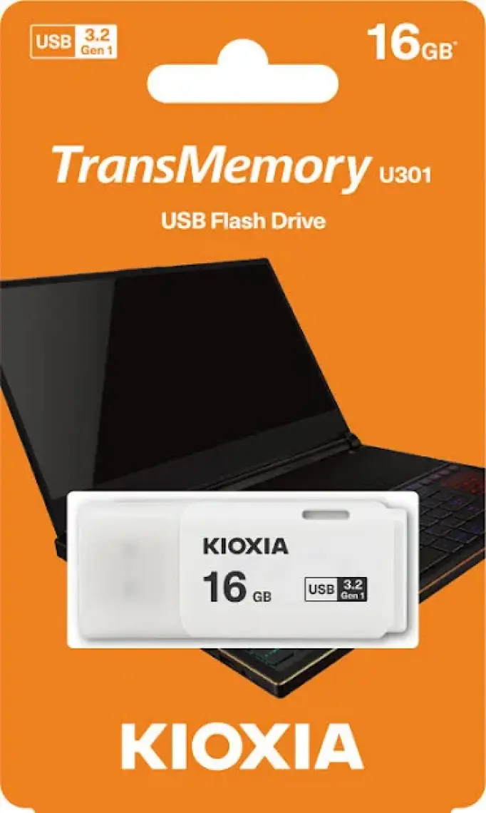 Kioxia 16GB U301 USB 3.2 Gen-1 Bellek (LU301W016GG4)