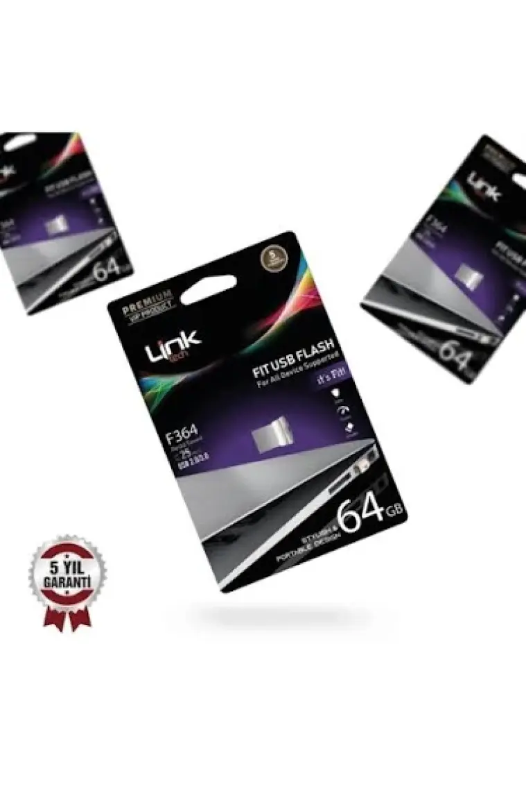 Linktech Fit Premium 64GB Metal 25MB/S USB Flash Bellek