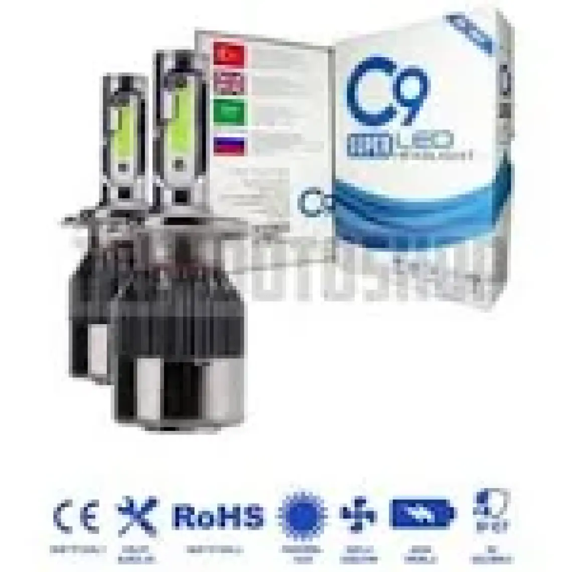C9 Ultra Buz Mavi LED Xenon Soğutuculu Far Ampulü 9400 Lümen 10000K H7