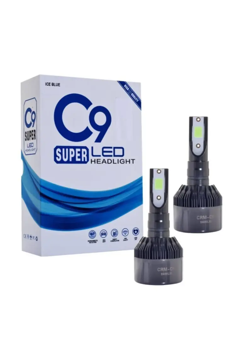 C9 Ultra Buz Mavi LED Xenon Soğutuculu Far Ampulü 9400 Lümen 10000K H7