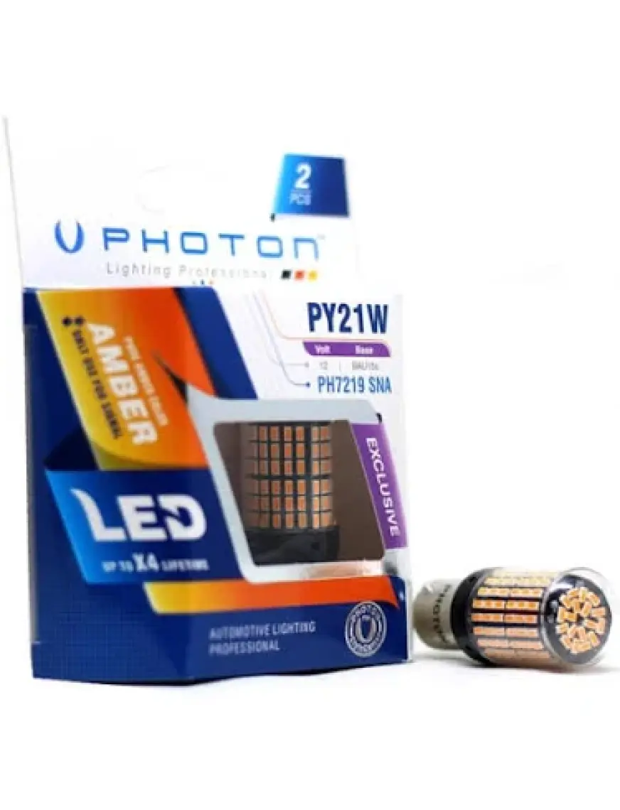 Photon Exclusive LED Sinyal Ampulu 12V 93 Sarı 140LED 21W