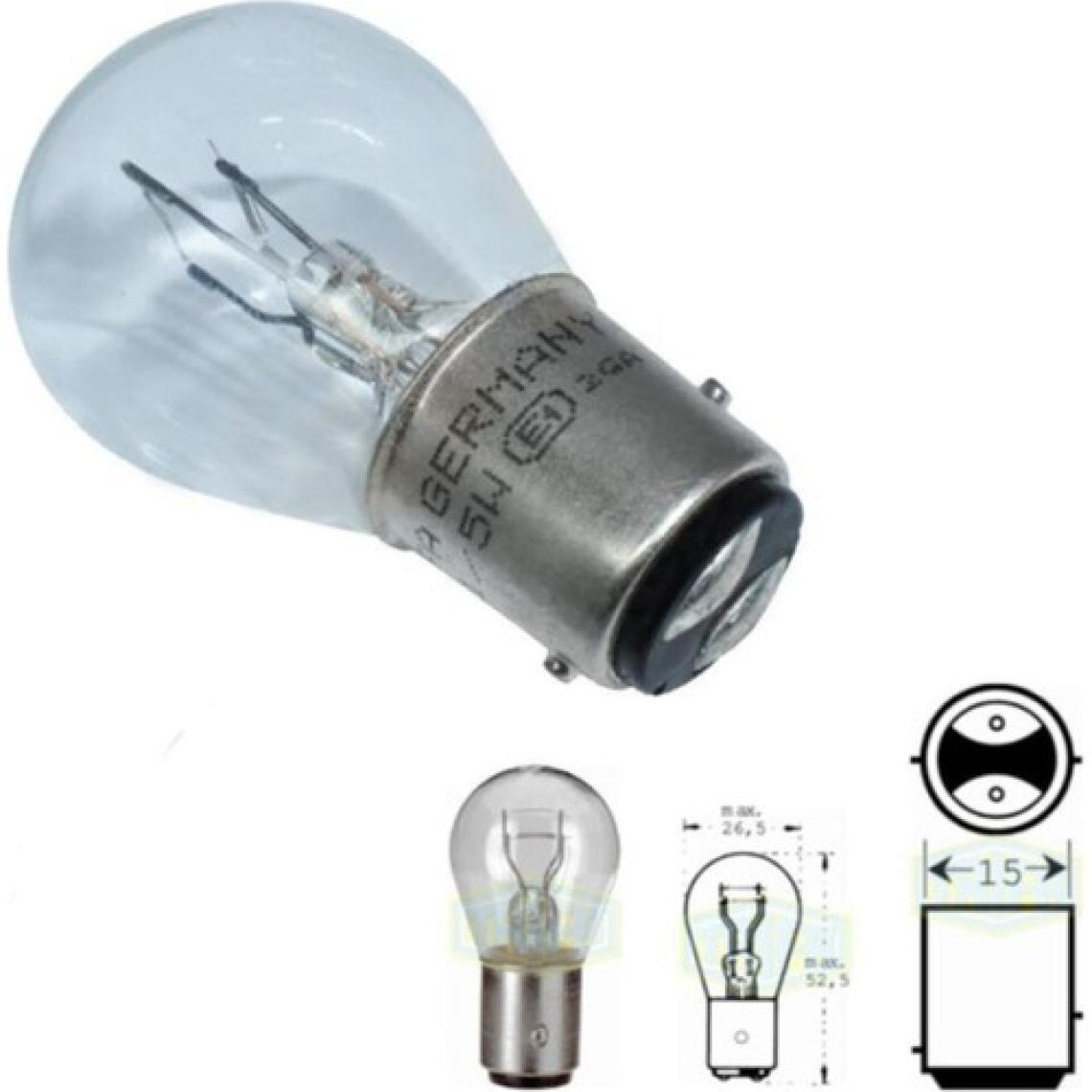 Mega Oto Market 12V 21/5W Çift Duy Stop Ampulü Trifa 10'lu Paket 03381