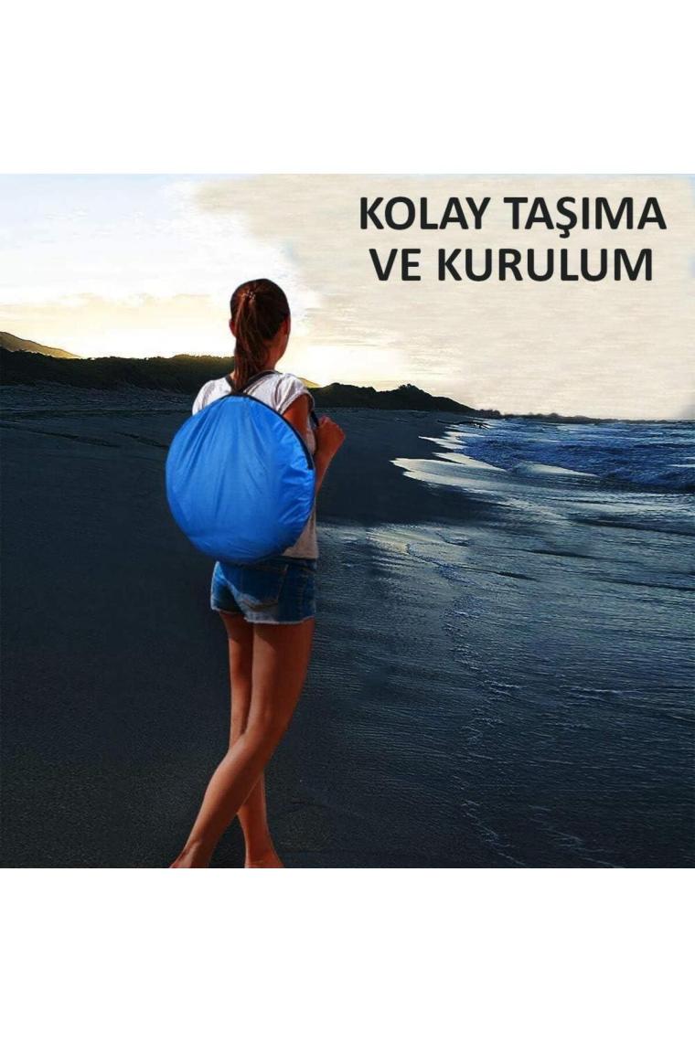 Valkyrie Kamp Outdoor Wc Duş Giyinme Çadırı Iç Astarlı 190X120X120 Fotoğraf Prova Kabini Mavi