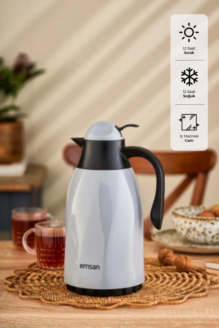 Emsan Sırça Termos 1.3 Litre Gri