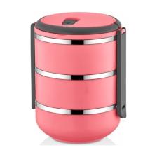 Freshbox Sefer Tası Saklama Kabı 3 Katlı Model 2,25 lt Pembe