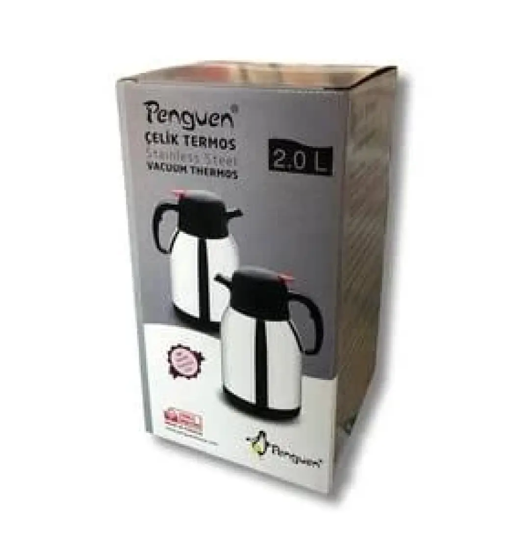 Penguen 2 Litre Çift Kat Çelik Çay Termosu 1200P(Yeni Model)