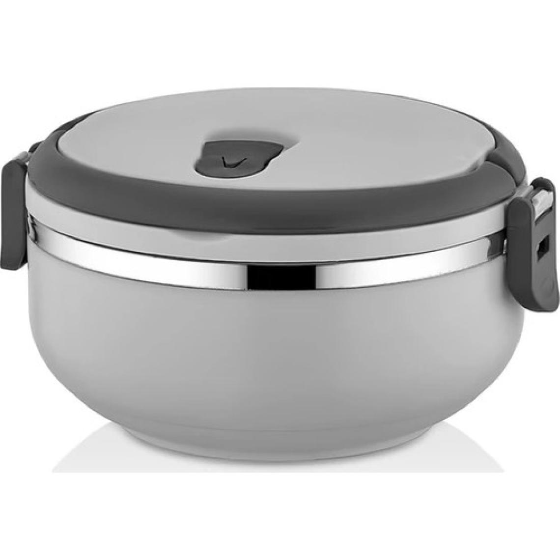 Freshbox Yeni Renk Gri Tek Katlı Yemek Termosu Sefer Tası 0,6 Lt