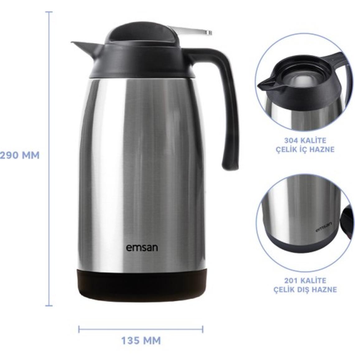 Emsan New Vega Termos Inox 2,1 Litre