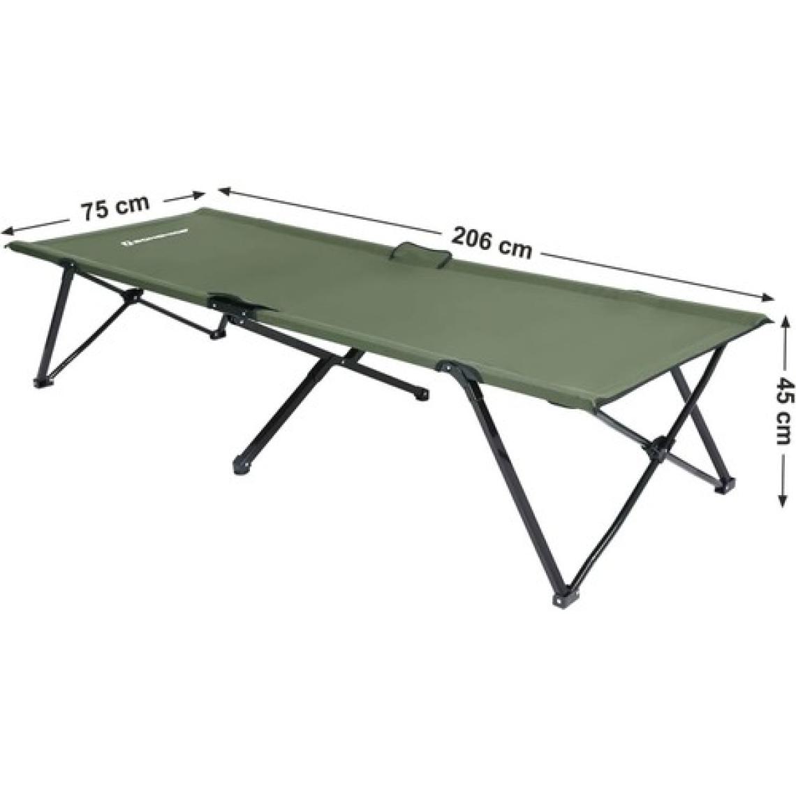 Songmics GCB25J Üniseks Yetişkin Kamp Yatağı, Kamp Yatağı, Tüv Rheinland Tarafından Test Edilmiştir, Maksimum Statik Yük Kapasitesi 260 Kg, 206 x 45 x 75 cm , Yeşil, 205 x 75 x 46 cm