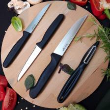 Cut 4 Fresh Sebze Soyacak Ve Bıçak Seti 4 Parça Siyah St-401