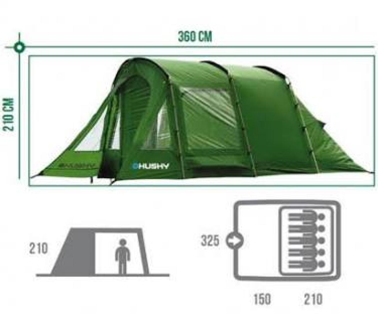 Husky Caravan Yesıl 12 M² Dural Cadır