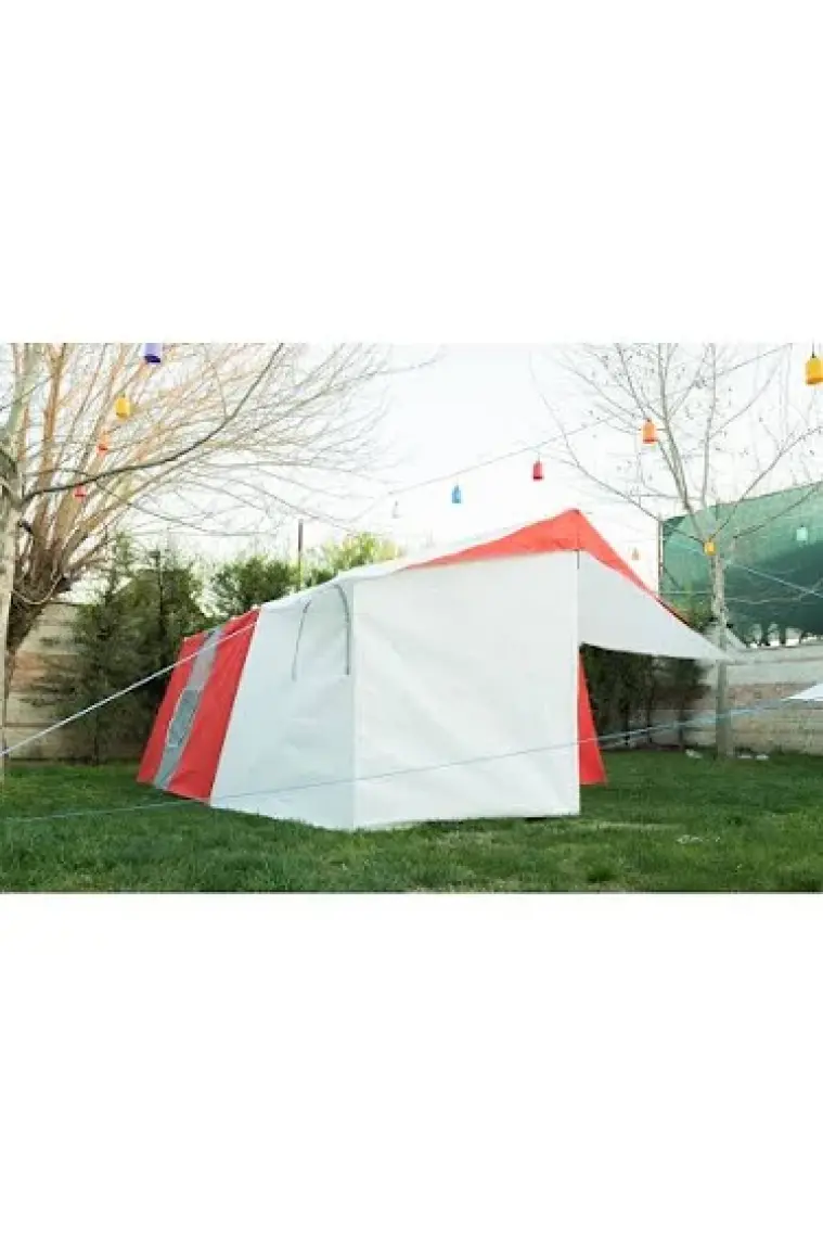 Tunç 2 Oda 1 Salon Kamp Çadırı Kırmızı