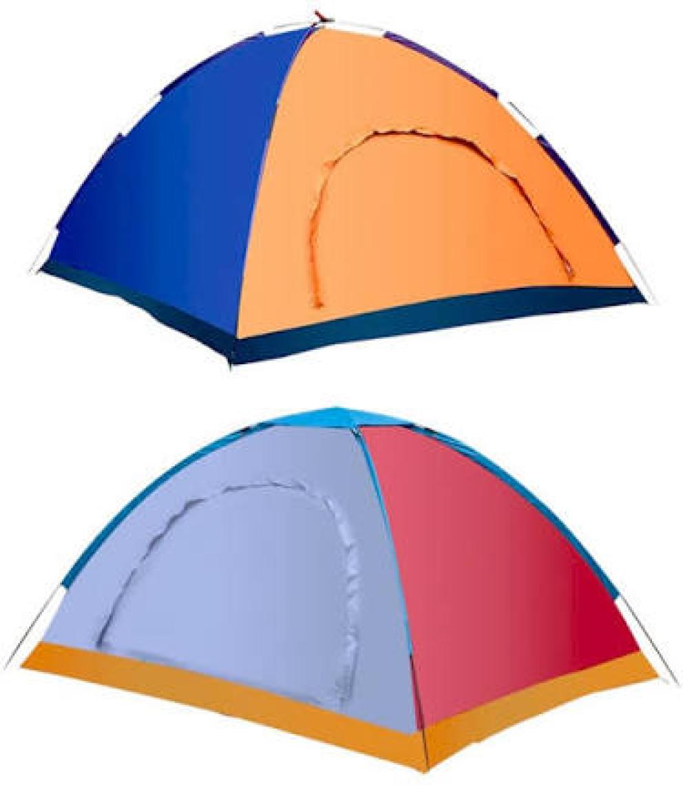 Onetick 4 Kişilik Renkli Dayanıklı Kamp Çadırı 200X200X135