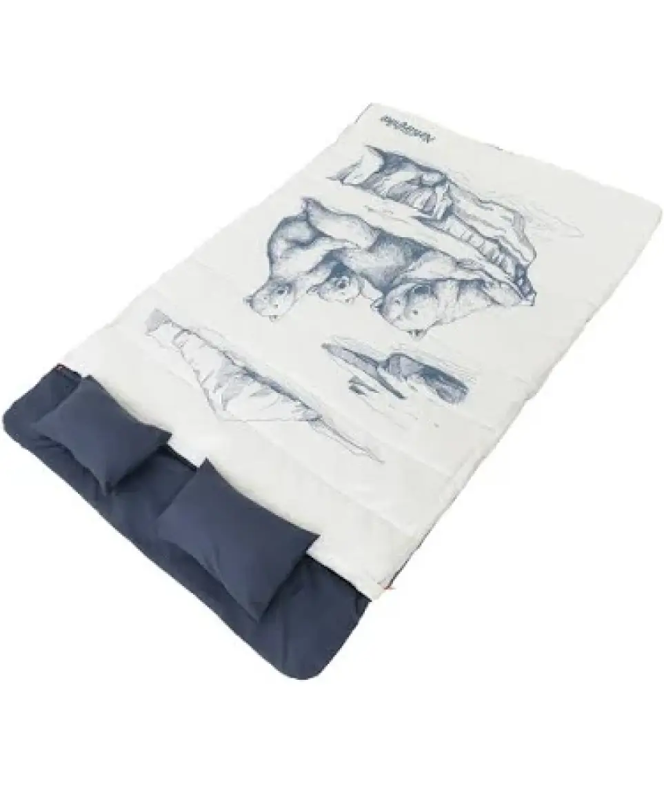 Naturehike Zarf Tarzı Yastıklı Çift Kişilik Pamuklu Uyku Tulumu Comfort (Polar Bear)