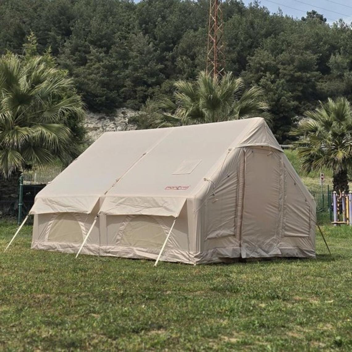 Monicamp 12 Kişilik 4 Mevsim Şişme Kamp Çadırı 12M2 300CM x 400CM x 210CM 420D Kumaş