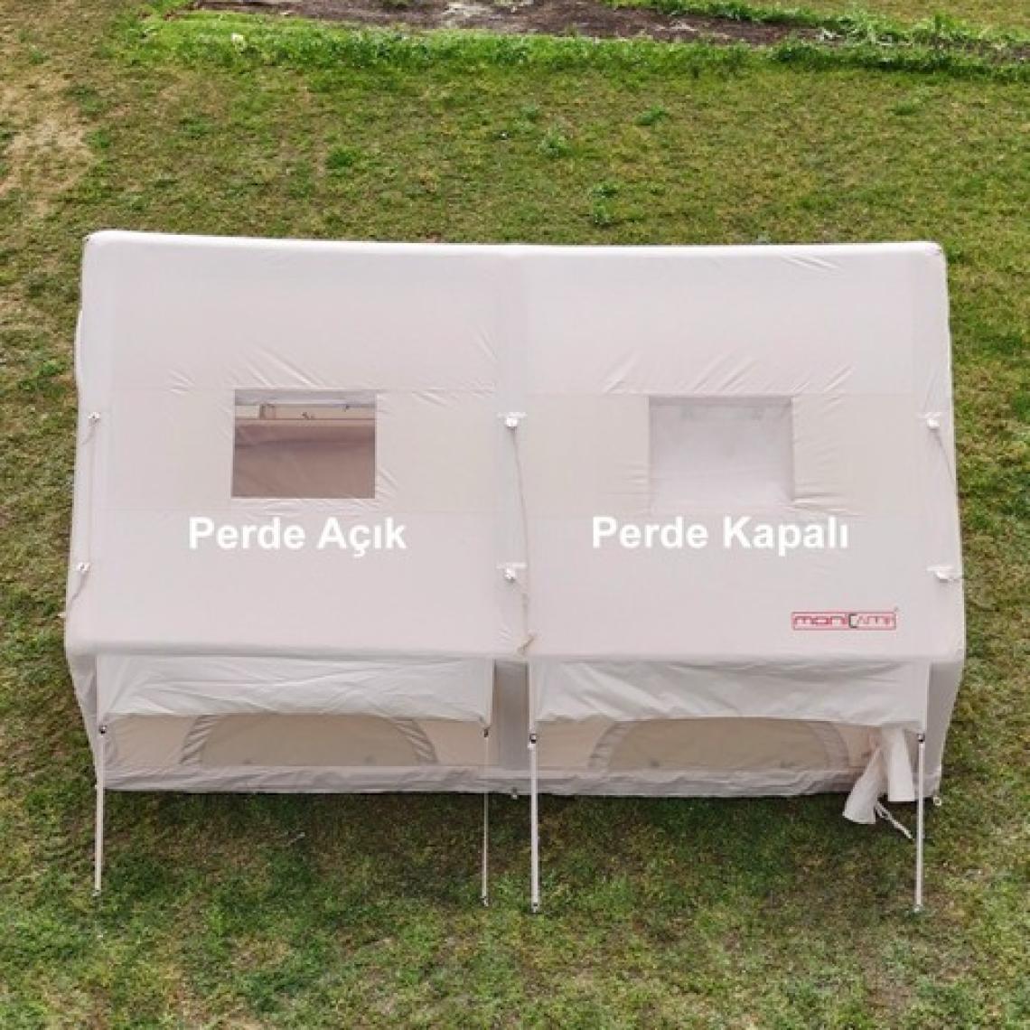 Monicamp 12 Kişilik 4 Mevsim Şişme Kamp Çadırı 12M2 300CM x 400CM x 210CM 420D Kumaş