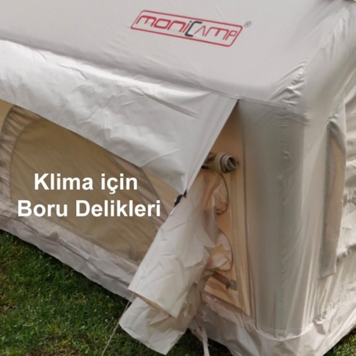 Monicamp 12 Kişilik 4 Mevsim Şişme Kamp Çadırı 12M2 300CM x 400CM x 210CM 420D Kumaş
