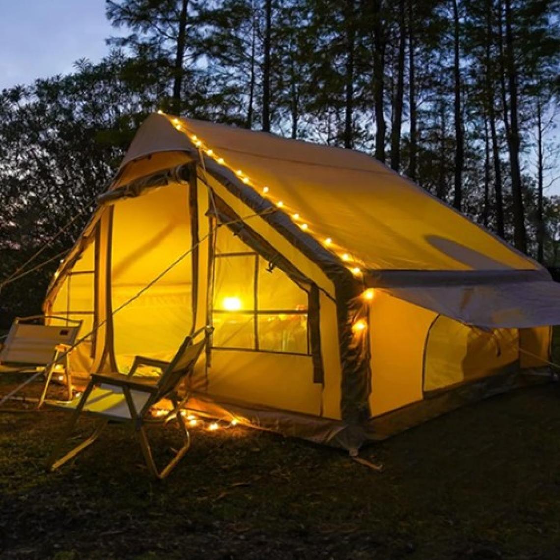 Campfit Şişme Çadır – 300×210×190 cm 6m2 4-5 Kişilik Şişme Çadır Pompalı