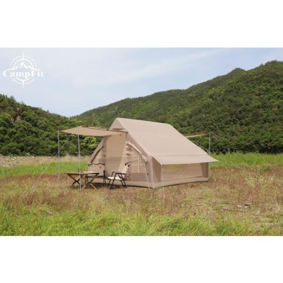 Campfit Şişme Çadır – 300×210×190 cm 6m2 4-5 Kişilik Şişme Çadır Pompalı